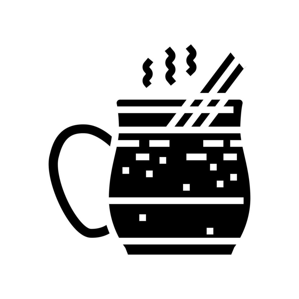 warm cider autumn season glyph icon vector illustration