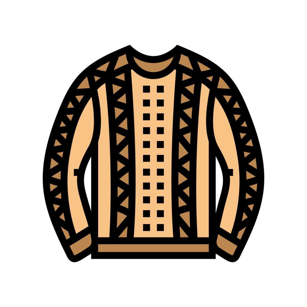 sweater knitting wool color icon vector illustration