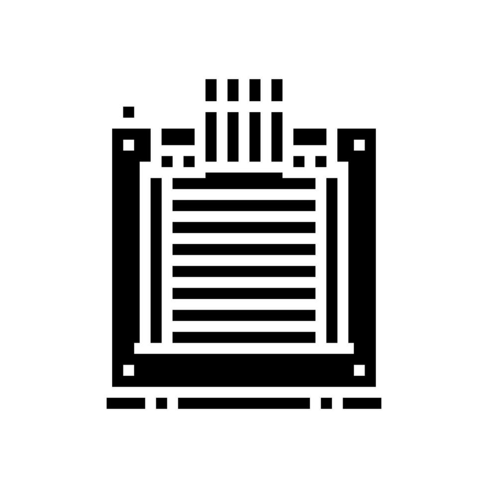 transformer electronic component glyph icon vector illustration