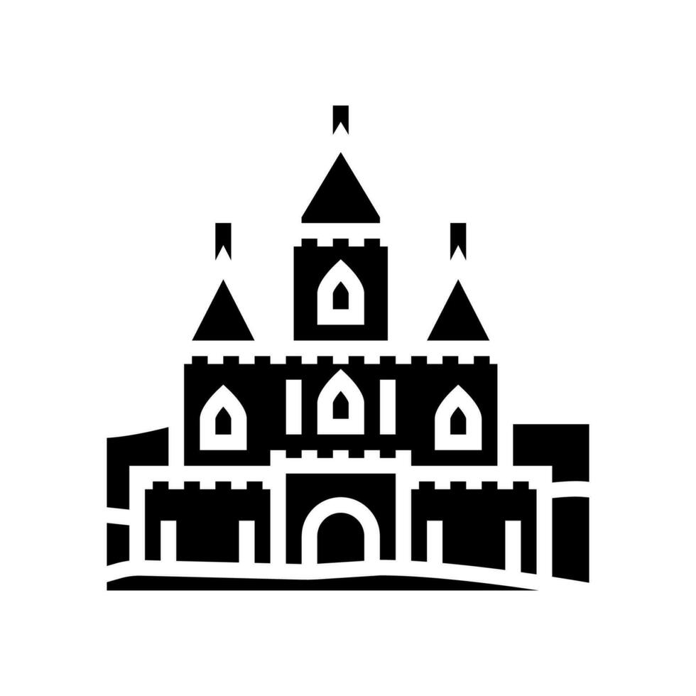 ice castle winter season glyph icon vector illustration