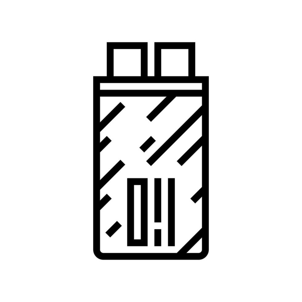 high voltage capacitor electronic component line icon vector illustration