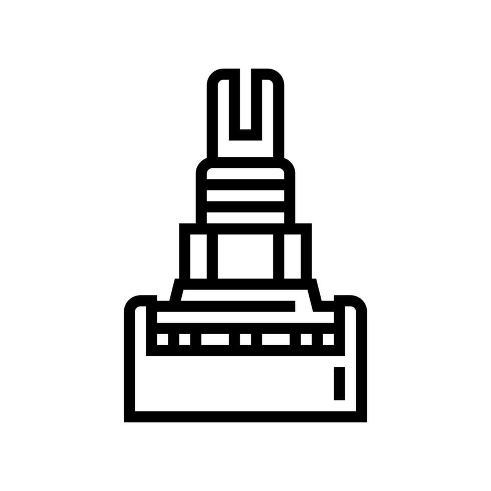 potentiometer electronic component line icon vector illustration