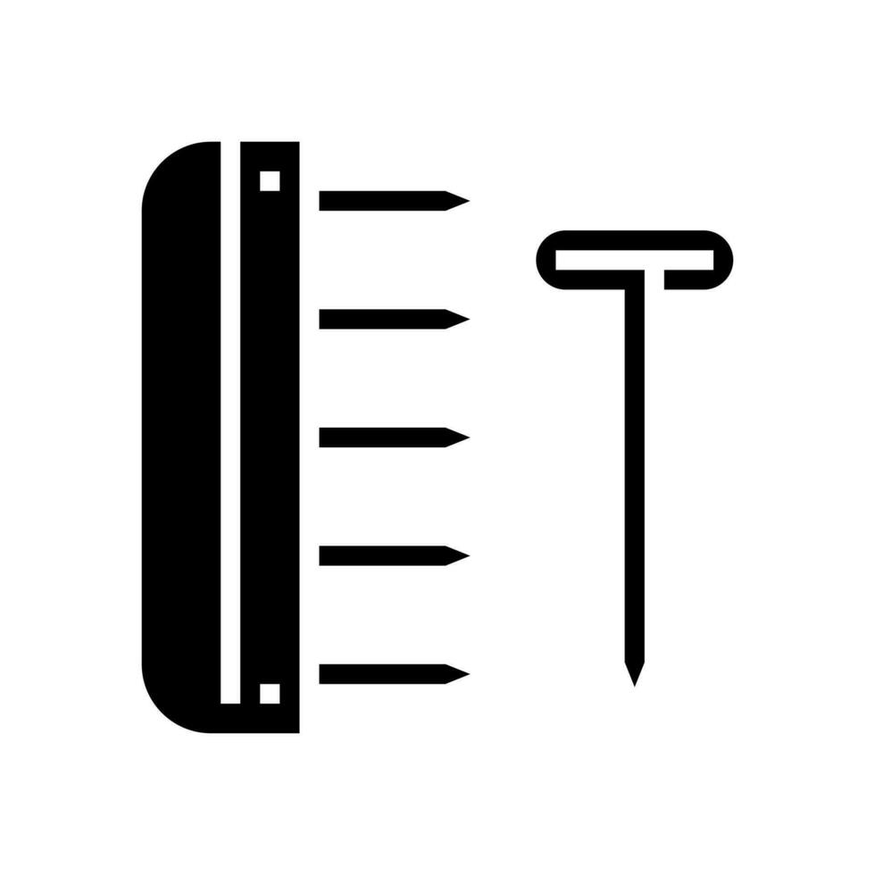 bloqueo patas tejido de punto lana glifo icono vector ilustración