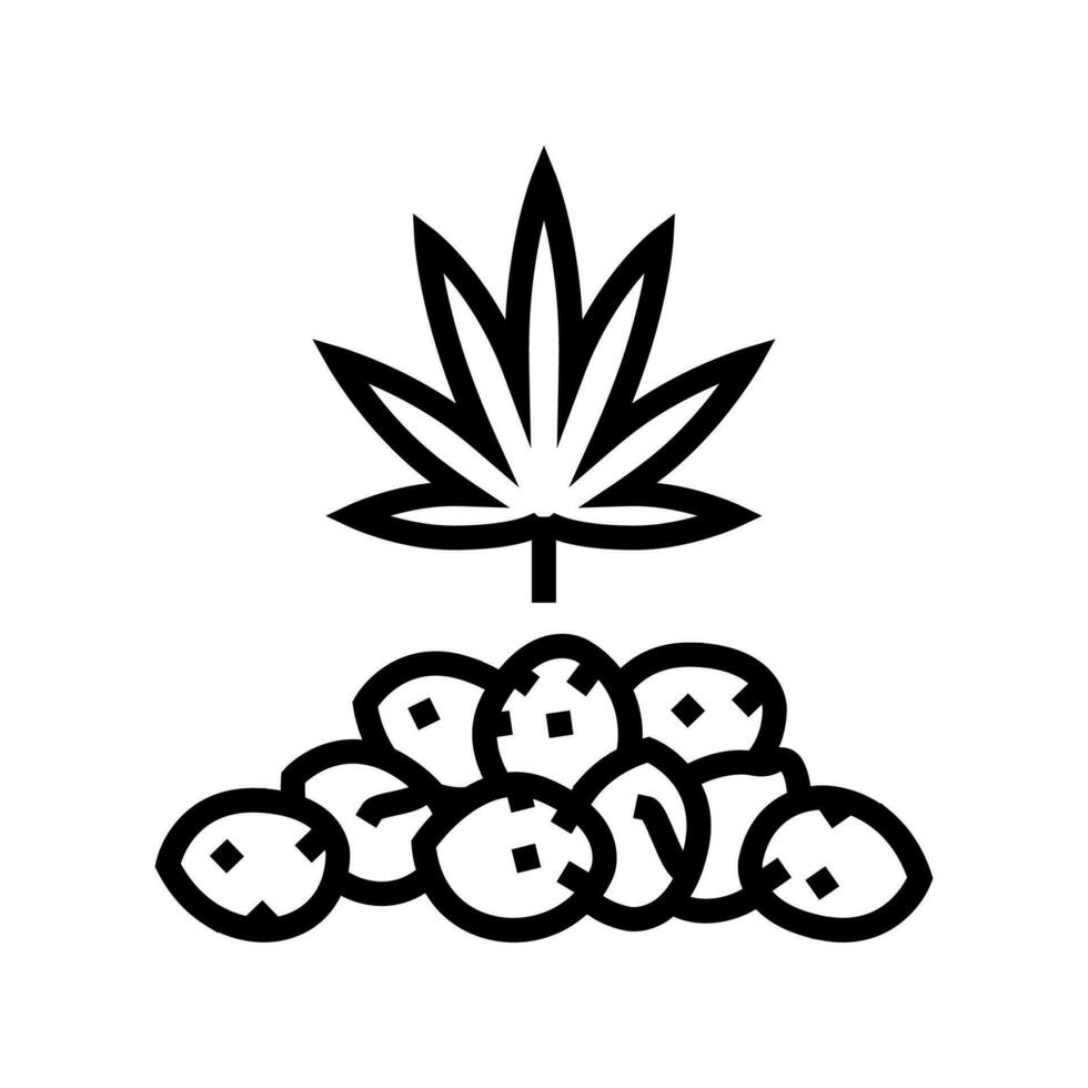 cannabis seeds line icon vector illustration