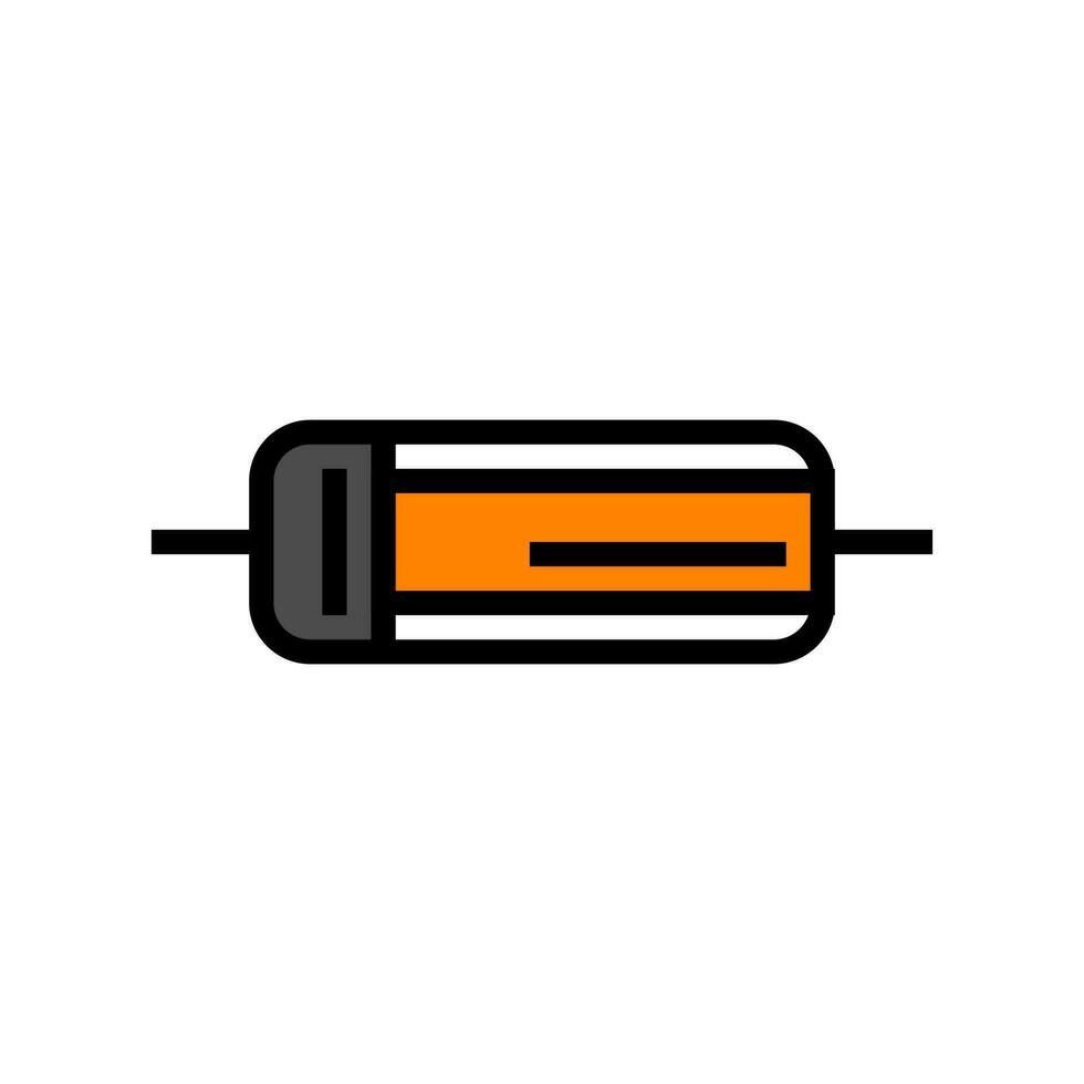 diode electronic component color icon vector illustration