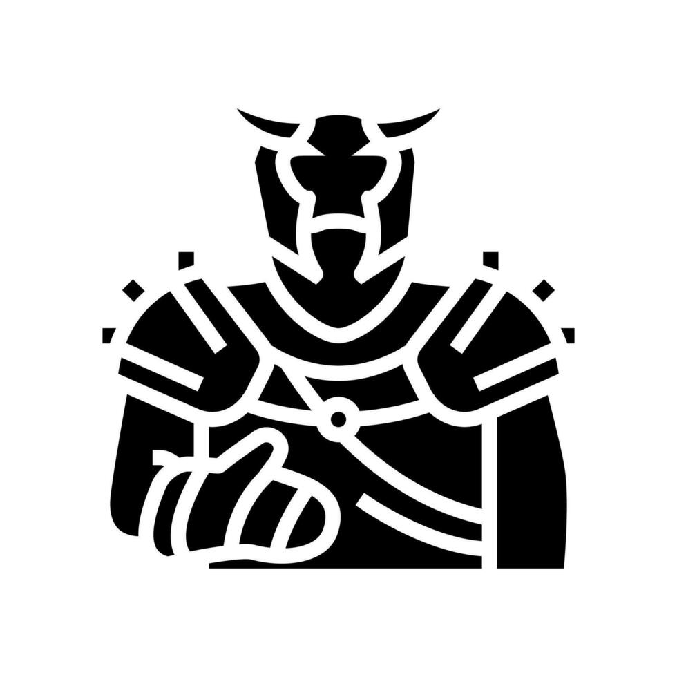 tartaro griego Dios antiguo glifo icono vector ilustración