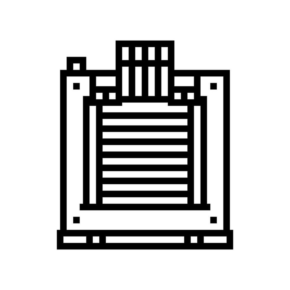 transformer electronic component line icon vector illustration