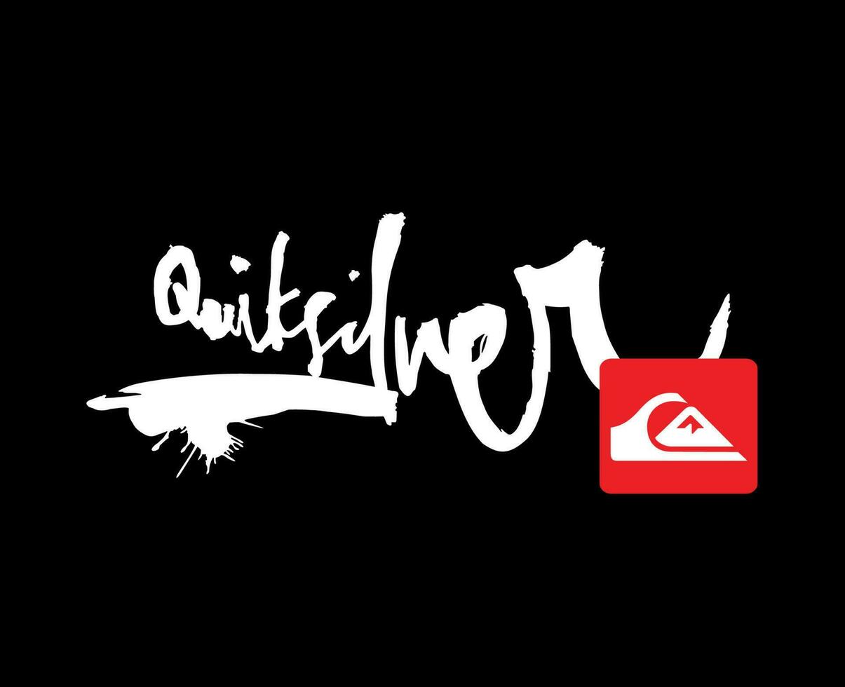 Quiksilver Symbol Brand Logo Clothes Design Icon Abstract Vector Illustration With Black Background