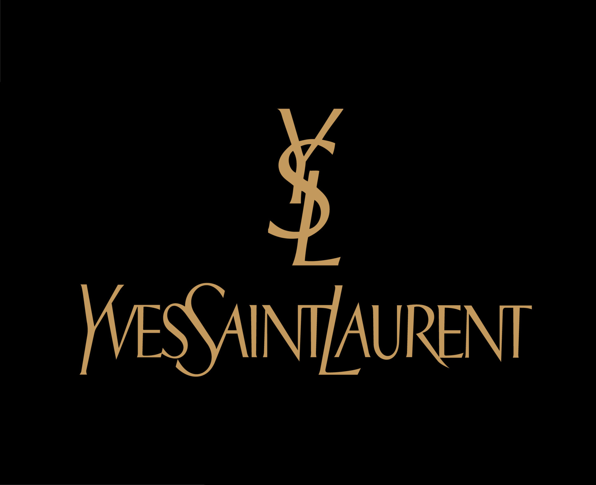 Ysl Yves Saint Laurent Brand Logo Brown Symbol Clothes Design Icon