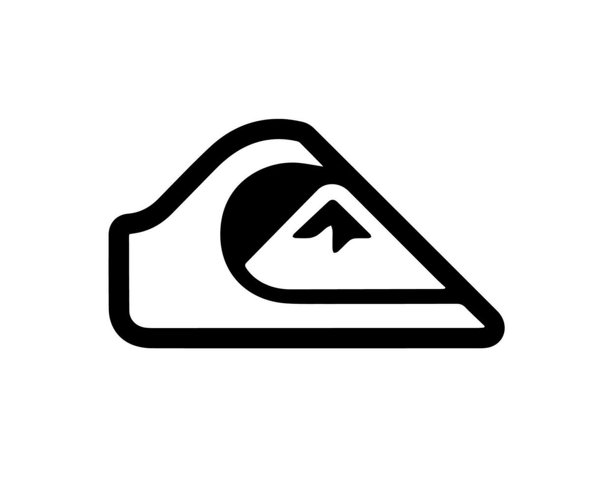 Quiksilver marca logo negro símbolo ropa diseño icono resumen vector ilustración