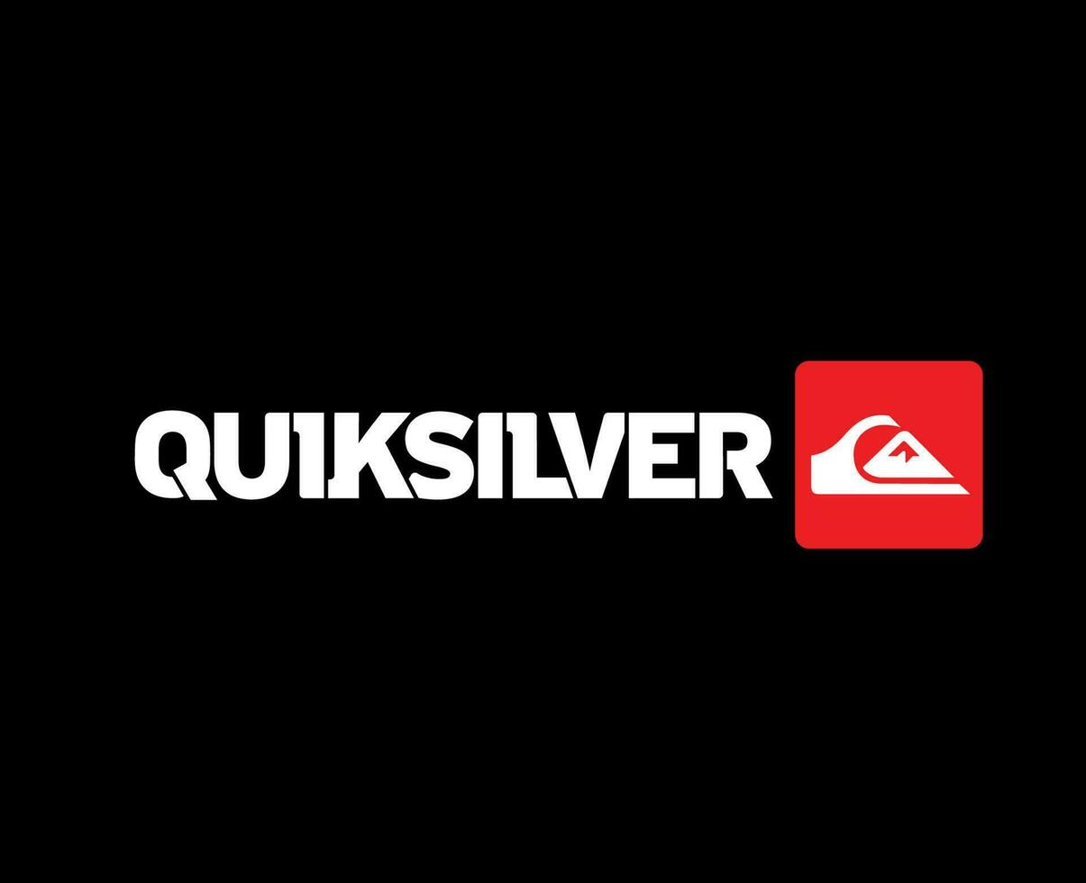 Quiksilver Symbol Brand Clothes Logo Abstract Design Icon Illustration Vector With Black Background