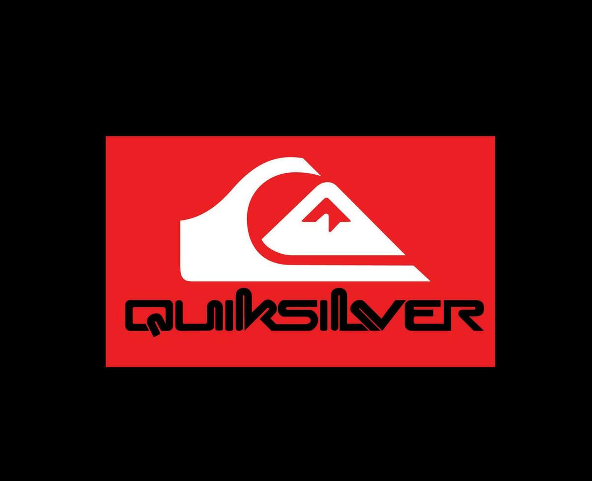 Quiksilver Brand Logo Symbol Clothes Abstract Design Icon Vector Illustration With Black Background