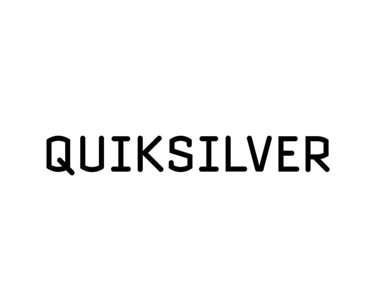 Quiksilver símbolo marca ropa nombre negro logo diseño icono resumen vector ilustración