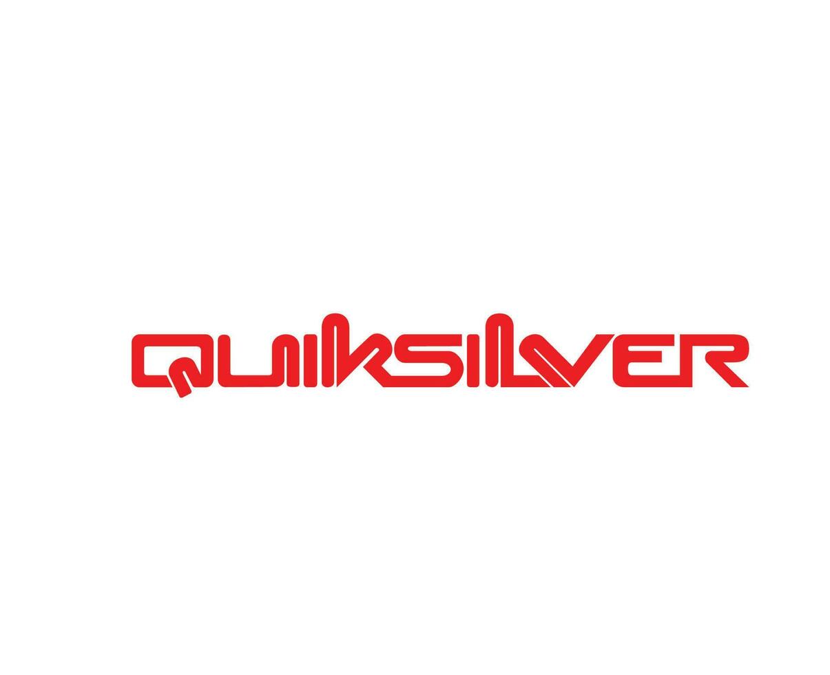 Quiksilver marca logo nombre rojo símbolo ropa diseño icono resumen vector ilustración