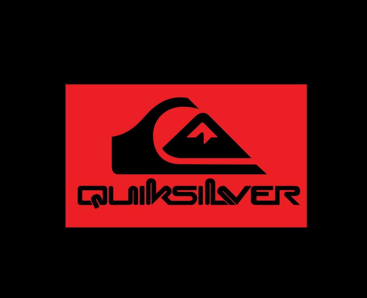Quiksilver Brand Logo Red Symbol Clothes Design Icon Abstract Vector Illustration With Black Background