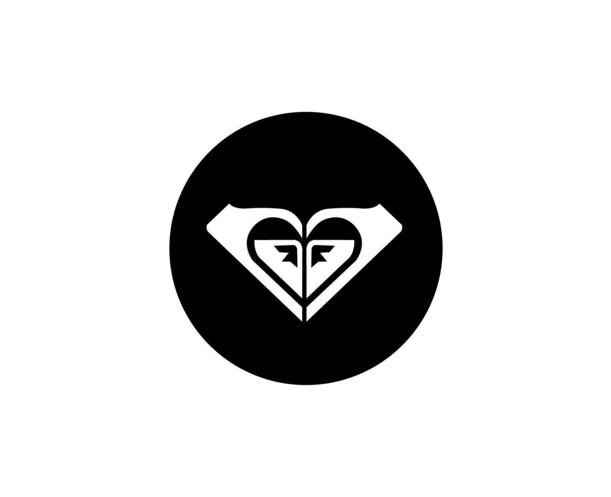 Quiksilver Roxy Logo Brand Black And White Symbol Clothes Abstract Design Icon Vector Illustration