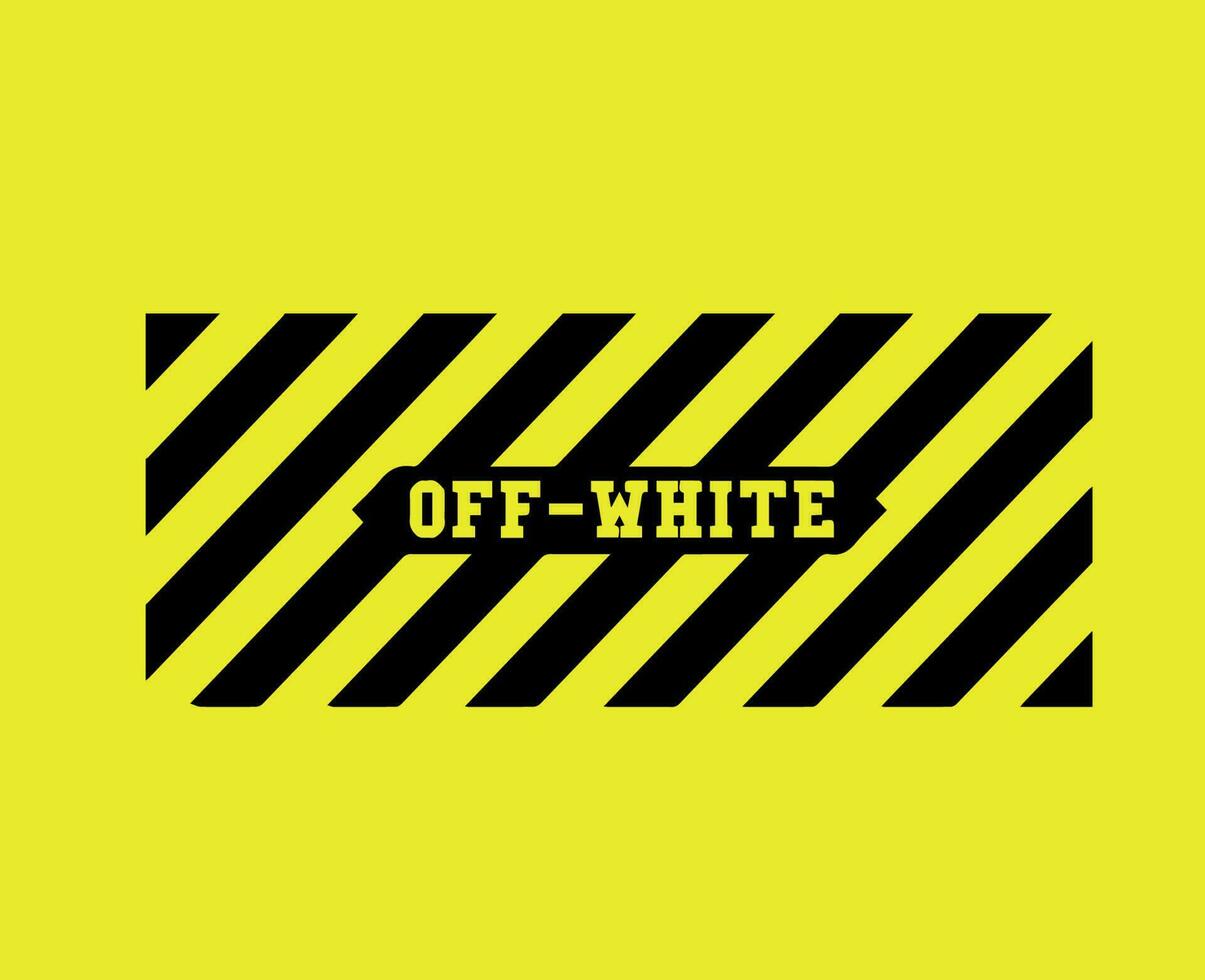 Off-White Logo Brand Symbol Black Design Clothes Icon Abstract Vector  Illustration With Yellow Background 23871605 Vector Art at Vecteezy