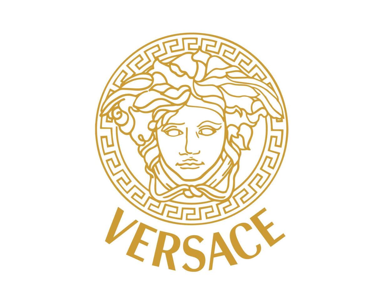 Versace Brand Symbol With Name Logo Clothes Design Icon Abstract Vector