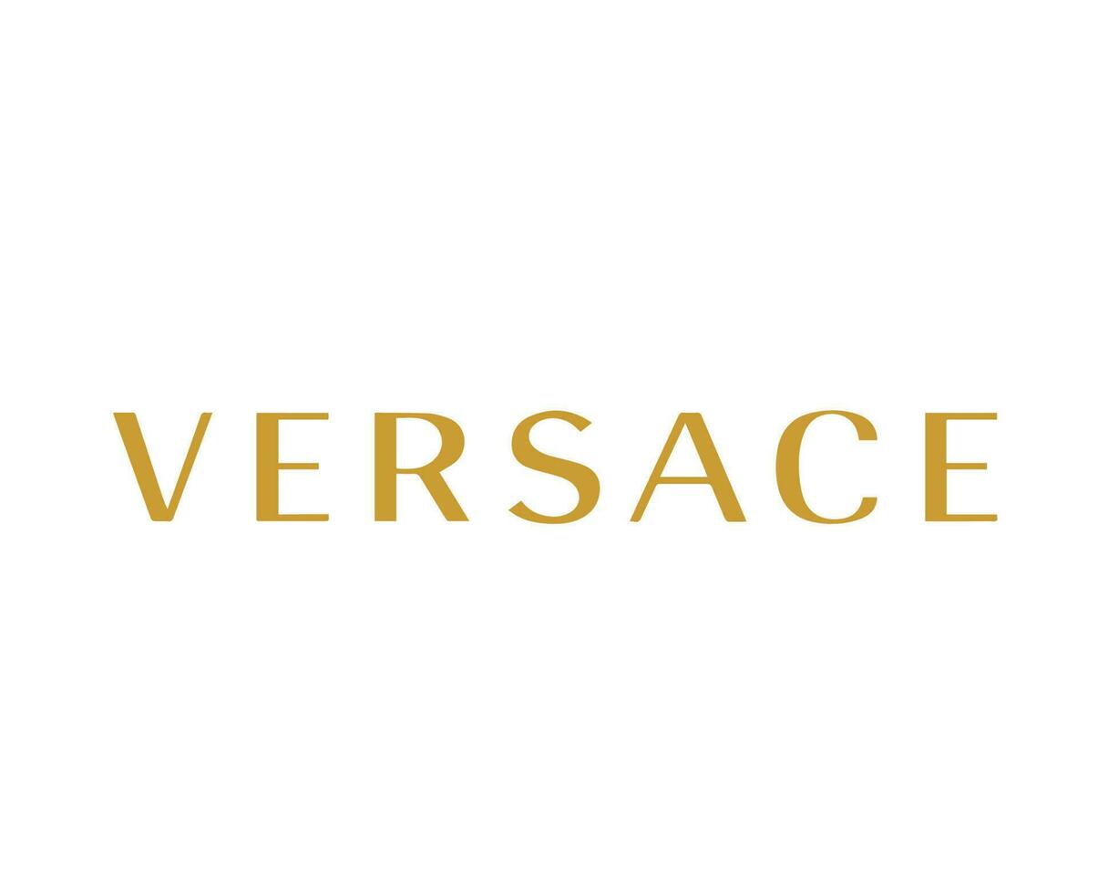 Versace marca logo nombre símbolo ropa diseño icono resumen vector ilustración