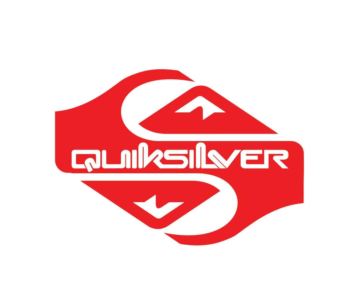 Quiksilver Symbol Brand Clothes With Name Red Logo Design Icon Abstract Vector Illustration