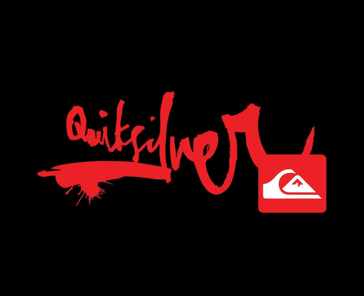 Quiksilver símbolo logo marca ropa diseño icono resumen vector ilustración con negro antecedentes