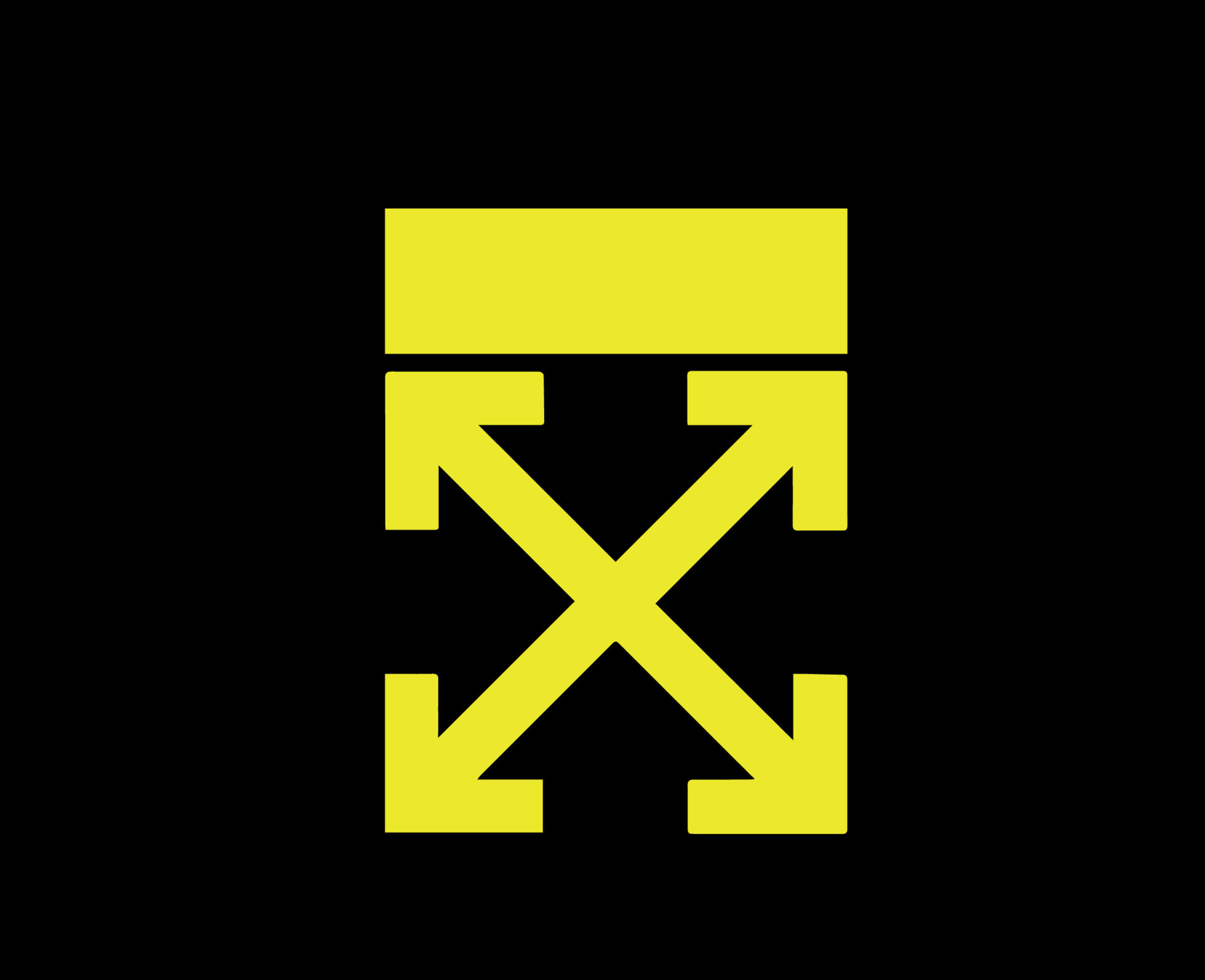 Off-White Symbol Yellow Logo Clothes Design Icon Abstract Vector ...