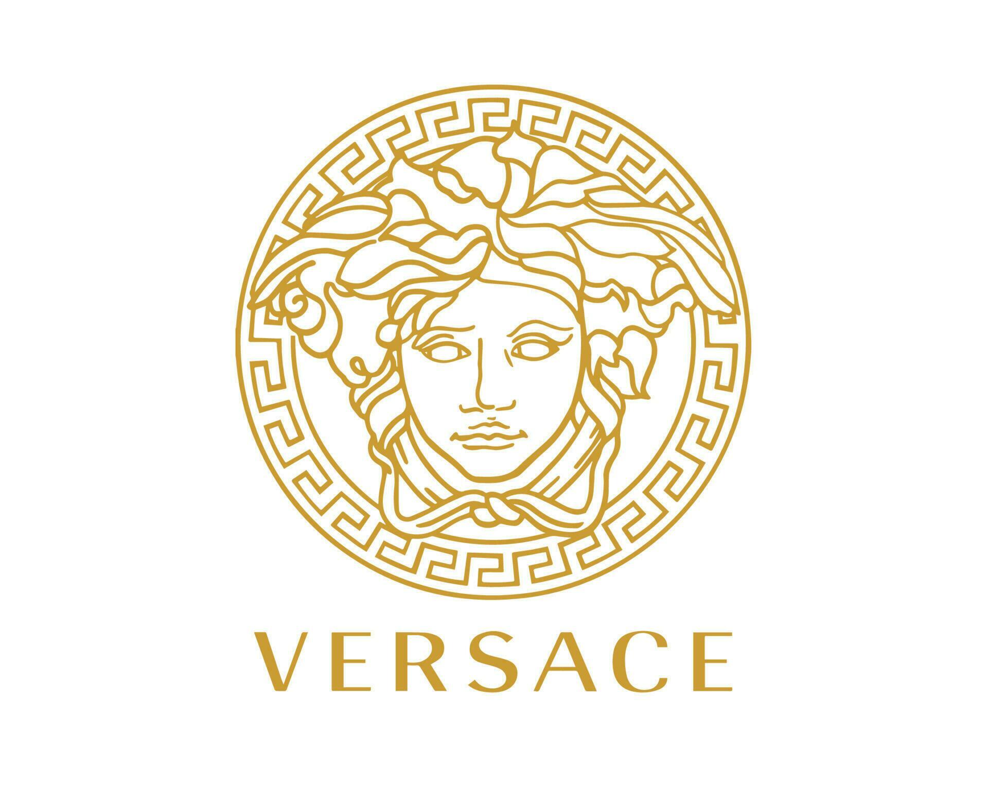 Versace marca logo símbolo ropa diseño icono resumen vector ilustración ...