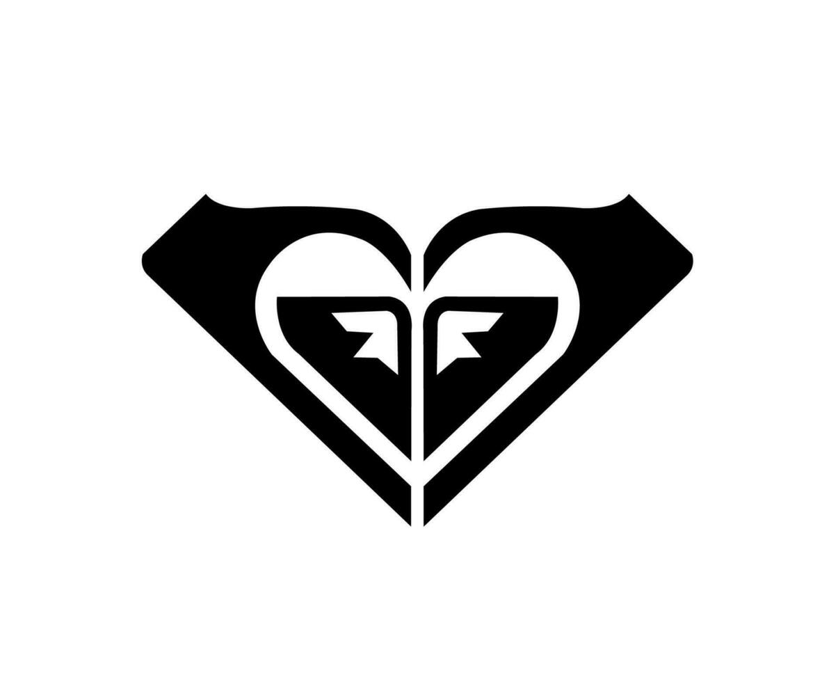 Quiksilver roxy marca símbolo negro logo ropa resumen diseño icono vector ilustración