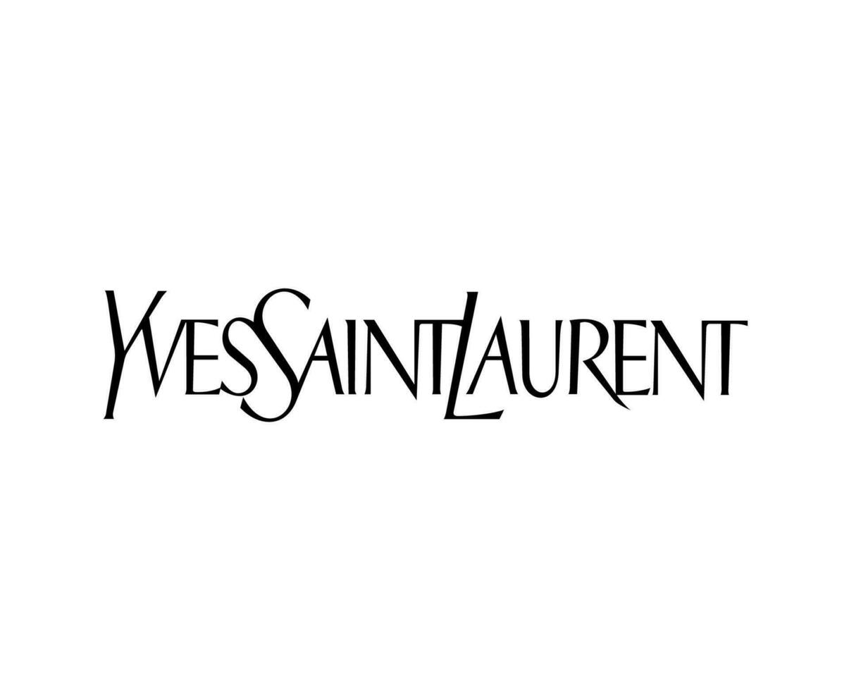 Yves Saint Laurent Brand Logo Black Symbol Clothes Design Icon Abstract Vector Illustration