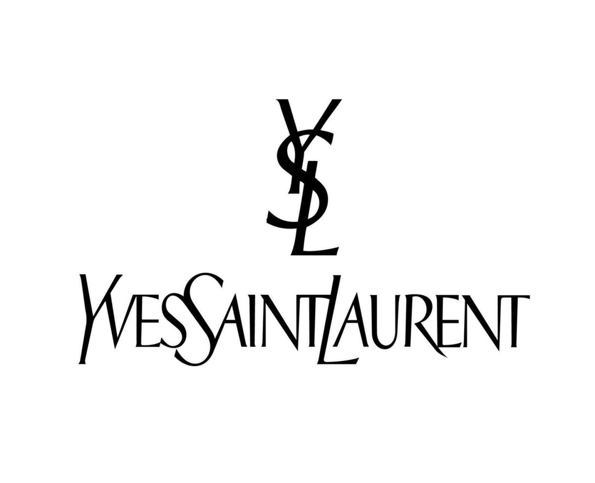 Ysl Yves Saint Laurent Brand Logo Black Symbol Clothes Design Icon Abstract  Vector Illustration 24131481 Vector Art at Vecteezy