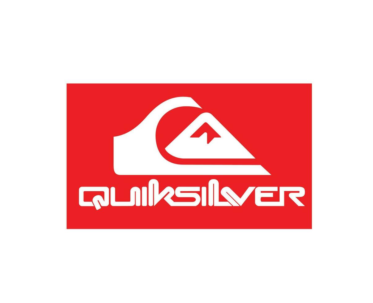 Quiksilver Brand Logo Red And White Symbol Clothes Design Icon Abstract Vector Illustration