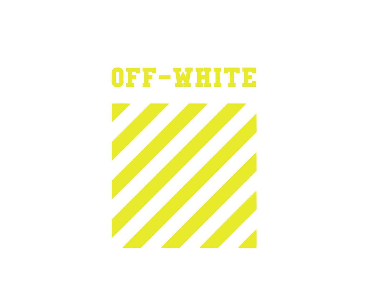 Off-White Symbol With Name Yellow Logo Clothes Design Icon Abstract ...