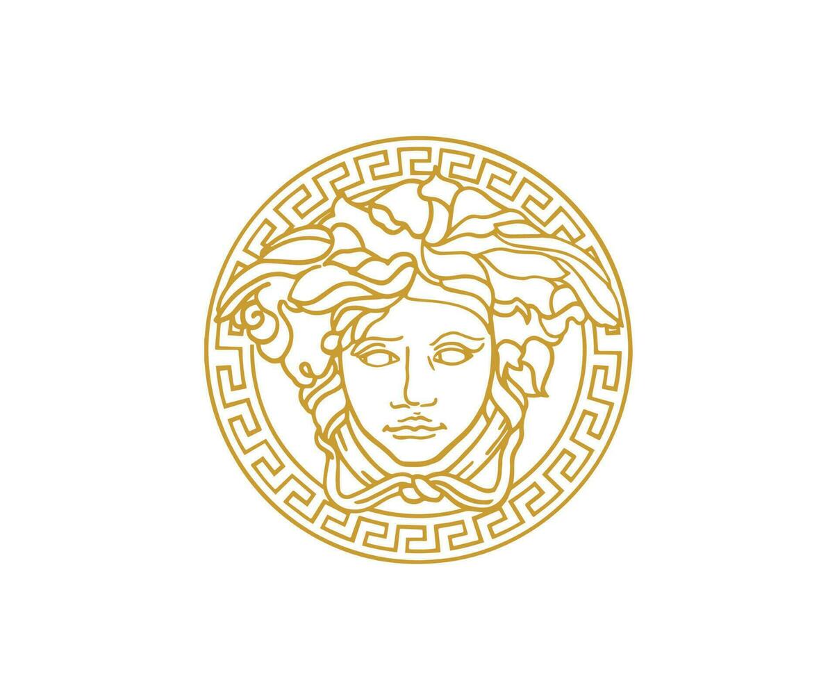 Versace marca símbolo logo ropa diseño icono resumen vector ilustración