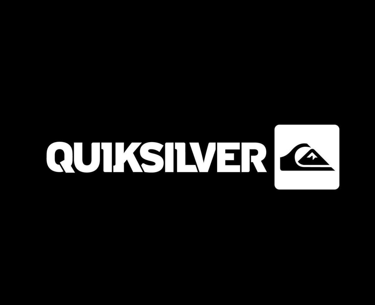 Quiksilver Symbol Brand Clothes Logo White Design Icon Abstract Vector Illustration With Black Background