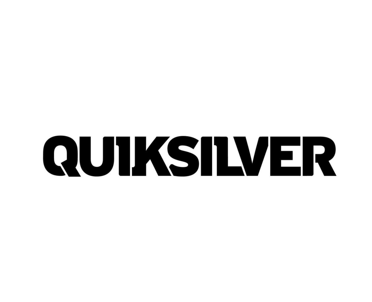 Quiksilver símbolo marca ropa logo nombre negro diseño icono resumen vector ilustración