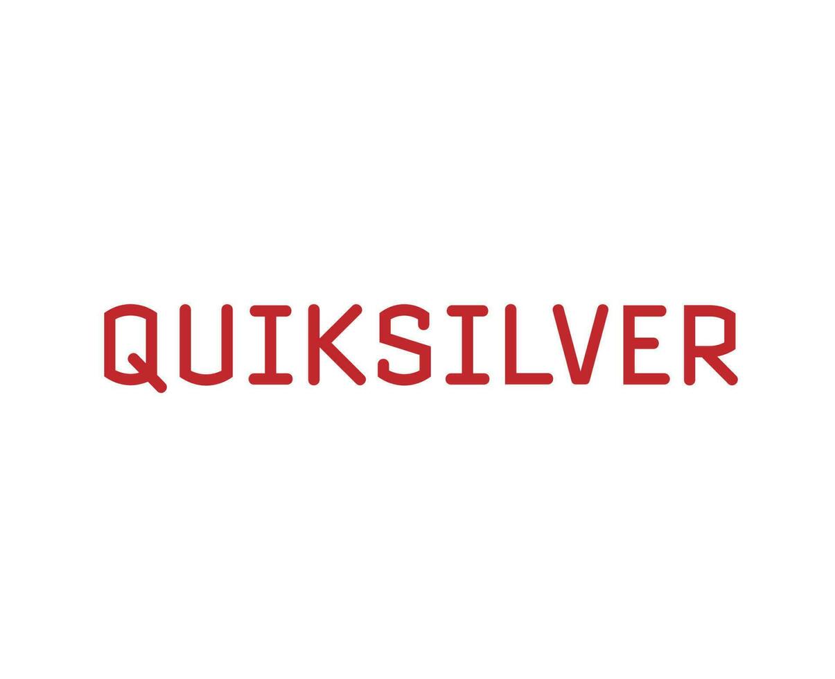 Quiksilver Symbol Brand Clothes Name Red Logo Design Icon Abstract Vector Illustration