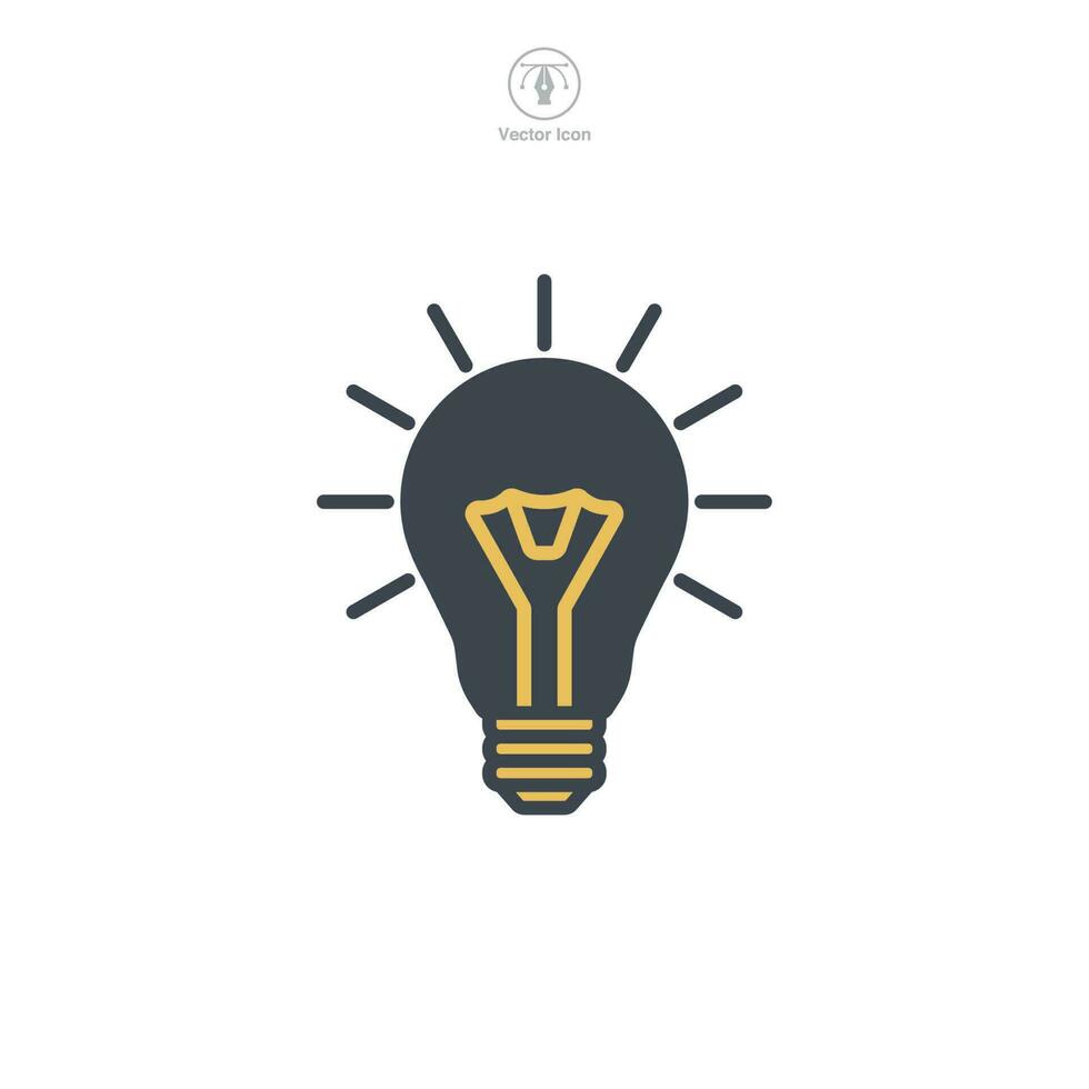 Light Bulb icon symbol template for graphic and web design collection logo vector illustration