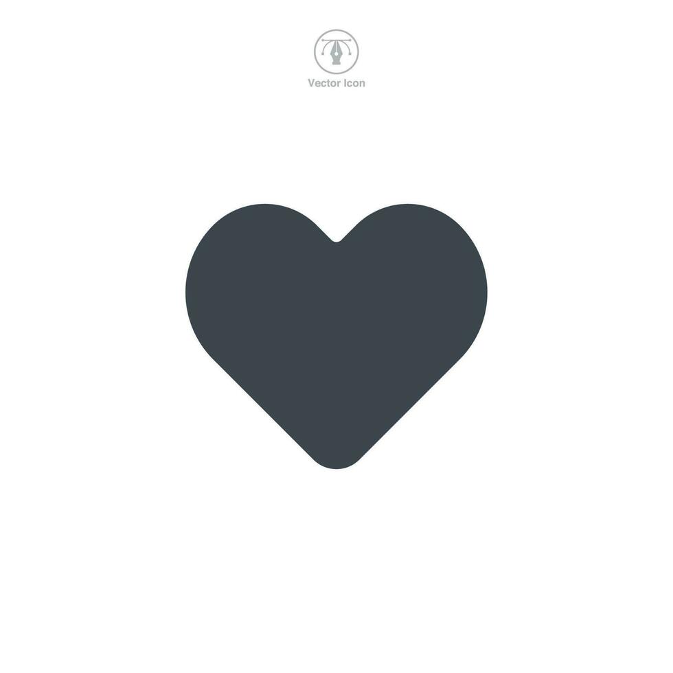 Heart icon symbol template for graphic and web design collection logo vector illustration