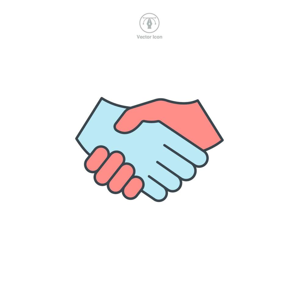 Handshake icon symbol template for graphic and web design collection logo vector illustration