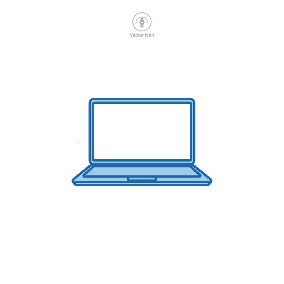 Laptop icon symbol template for graphic and web design collection logo vector illustration