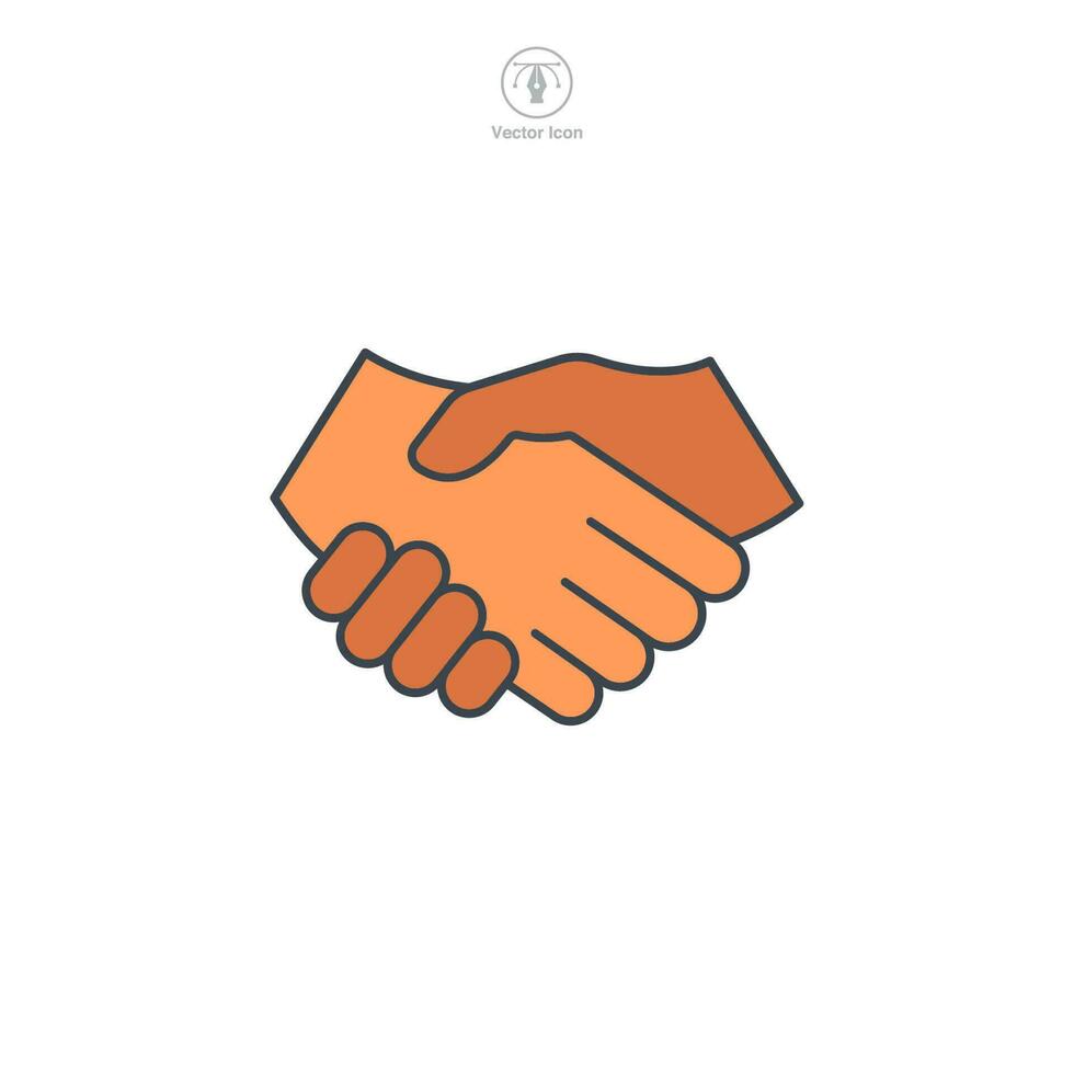 Handshake icon symbol template for graphic and web design collection logo vector illustration