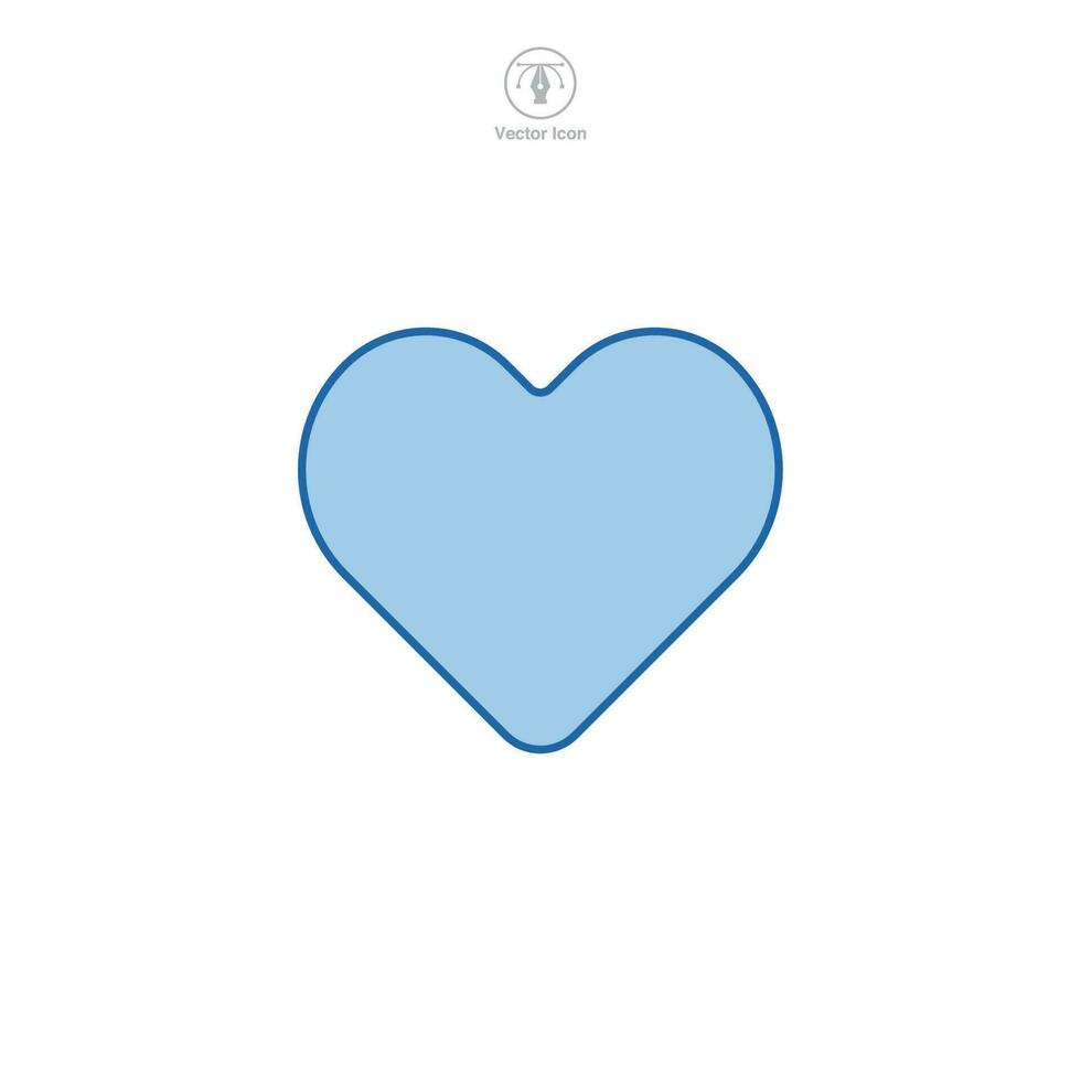 Heart icon symbol template for graphic and web design collection logo vector illustration