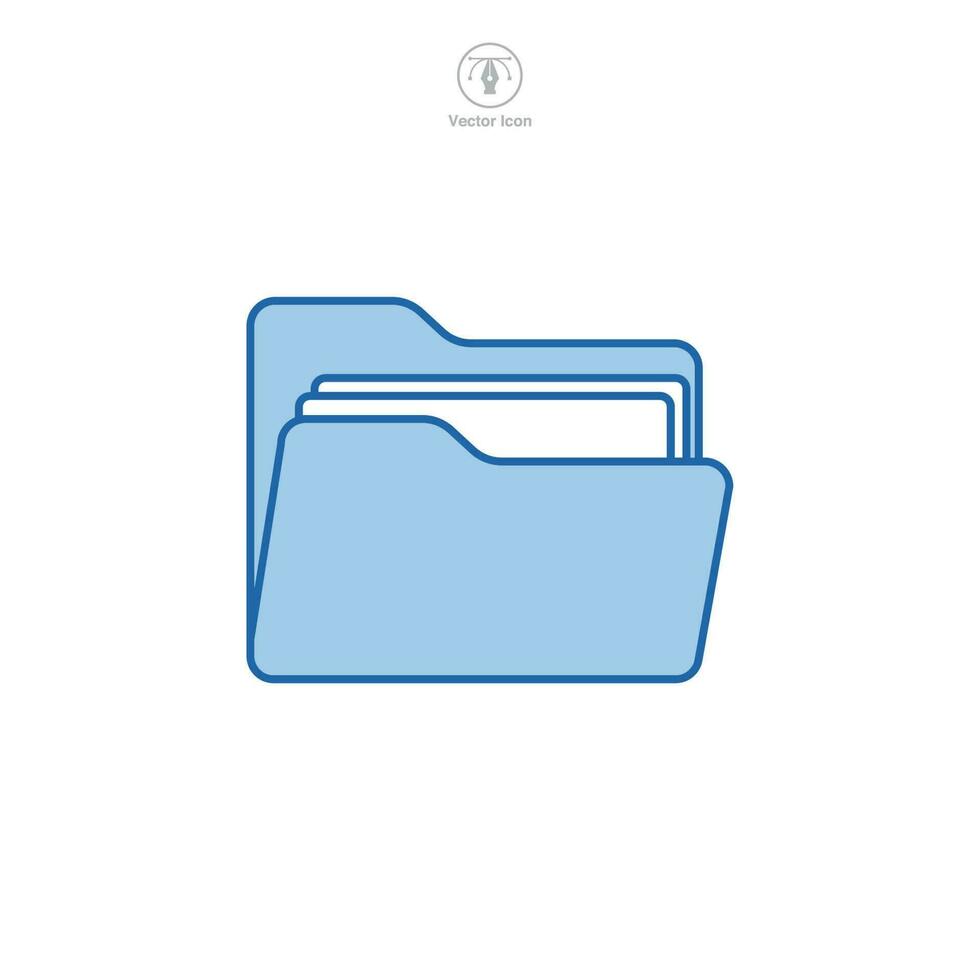 Folder icon symbol template for graphic and web design collection logo vector illustration