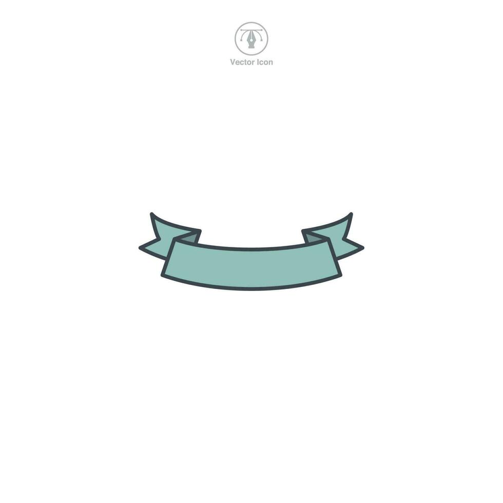 Ribbon icon symbol template for graphic and web design collection logo vector illustration