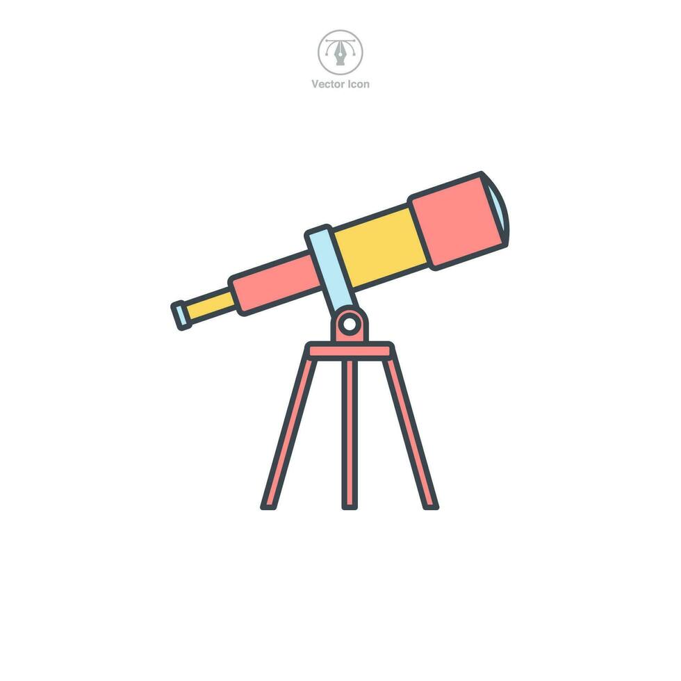 Telescope icon symbol template for graphic and web design collection logo vector illustration