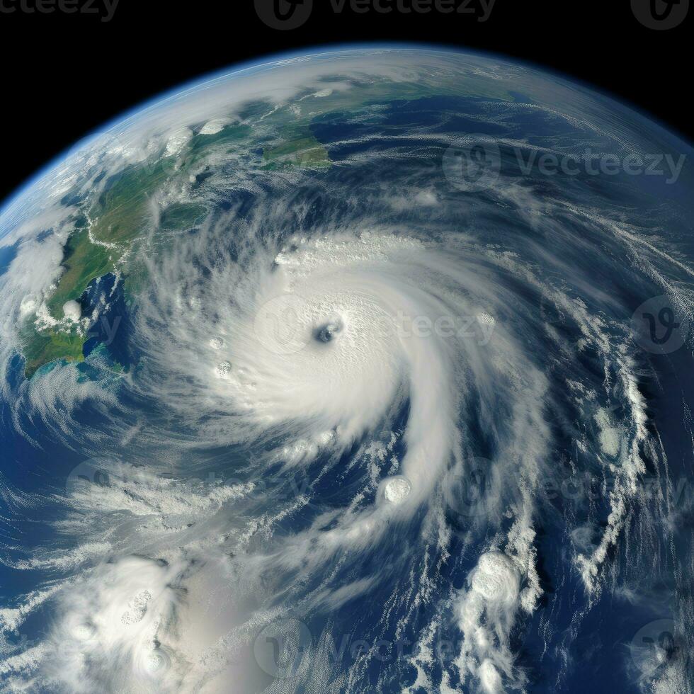 Satellite image storm space. Generate Ai photo