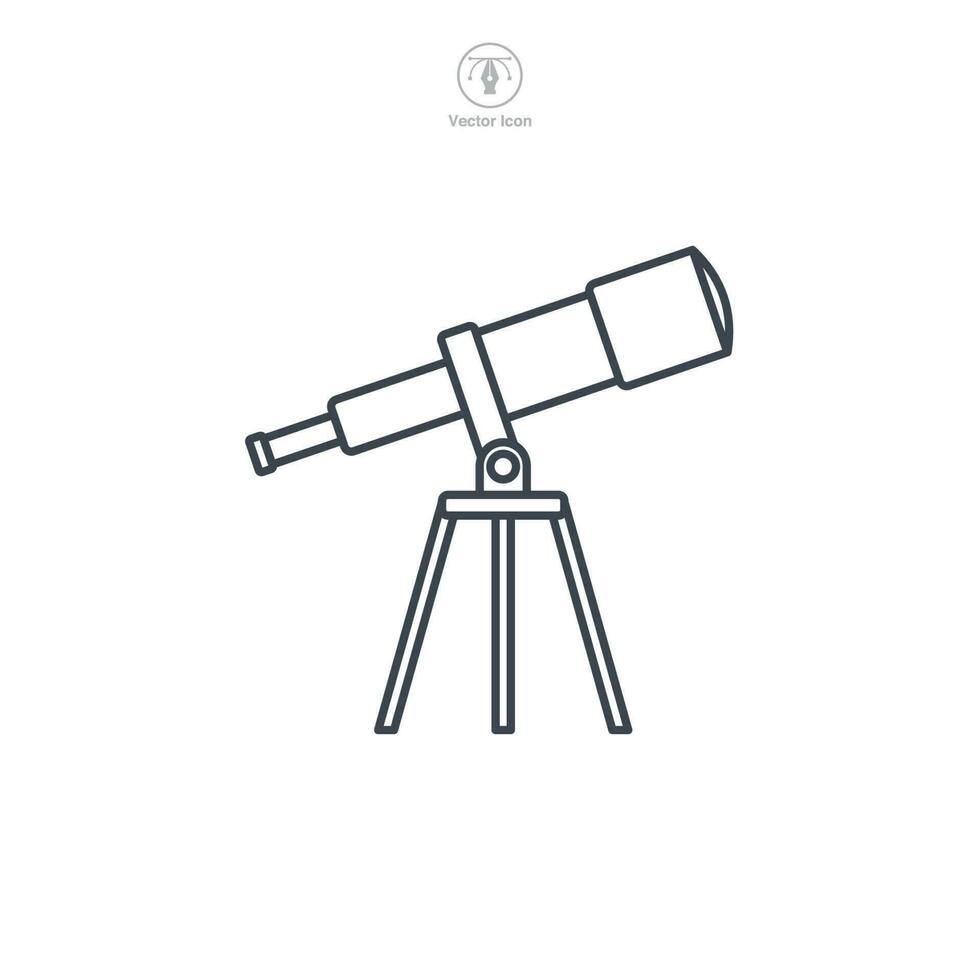 Telescope icon symbol template for graphic and web design collection logo vector illustration