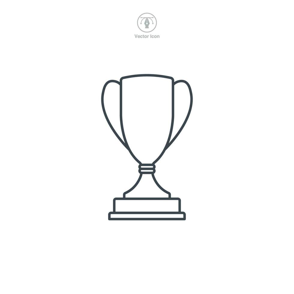 Trophy icon symbol template for graphic and web design collection logo vector illustration
