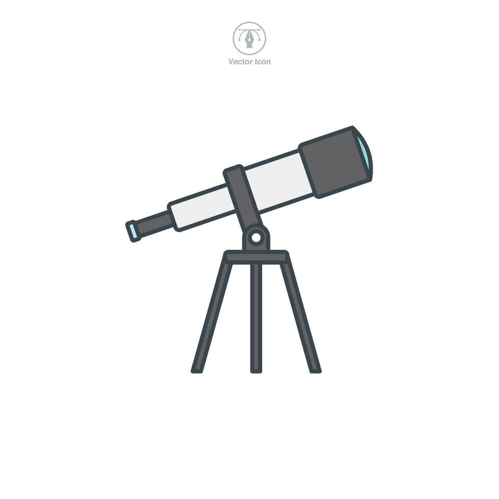 Telescope icon symbol template for graphic and web design collection logo vector illustration