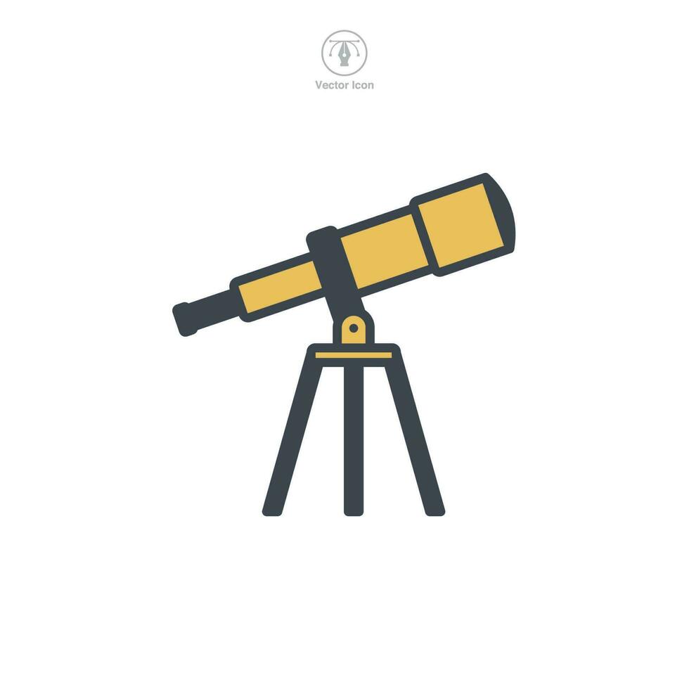 Telescope icon symbol template for graphic and web design collection logo vector illustration